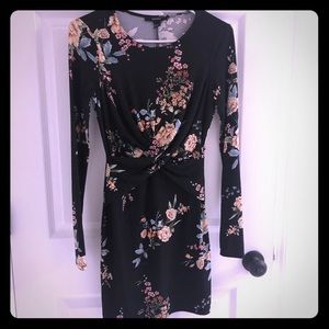 Black floral dress
